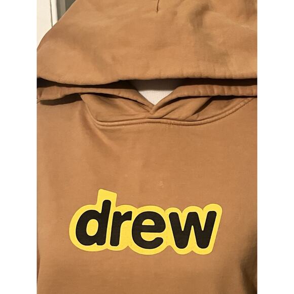 Drew House Justin Bieber Logo Hoodie•S•Mustard Gold Yellow Heavyweight Oversized - Picture 5 of 10